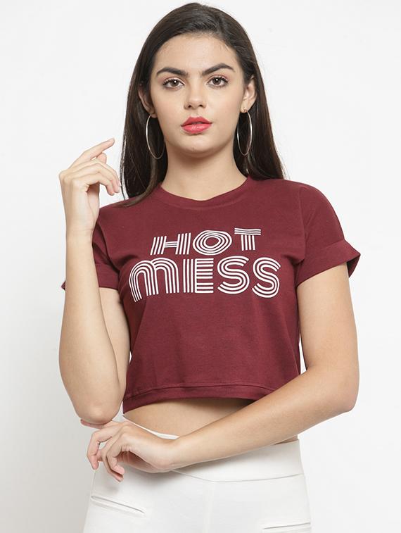 Quirky text crop top - 16272301 - Zoom Image - 1