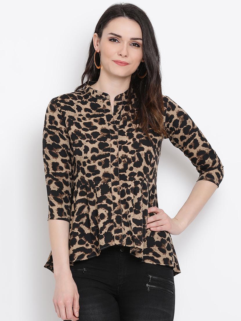 Animal prints asymmetric top - 16272439 - Zoom Image - 1