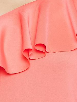 ruffle detail single shoulder sheath dress - 16272680 - Standard Image - 5
