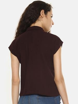 tie front dolman sleeves top - 16272952 - Standard Image - 3