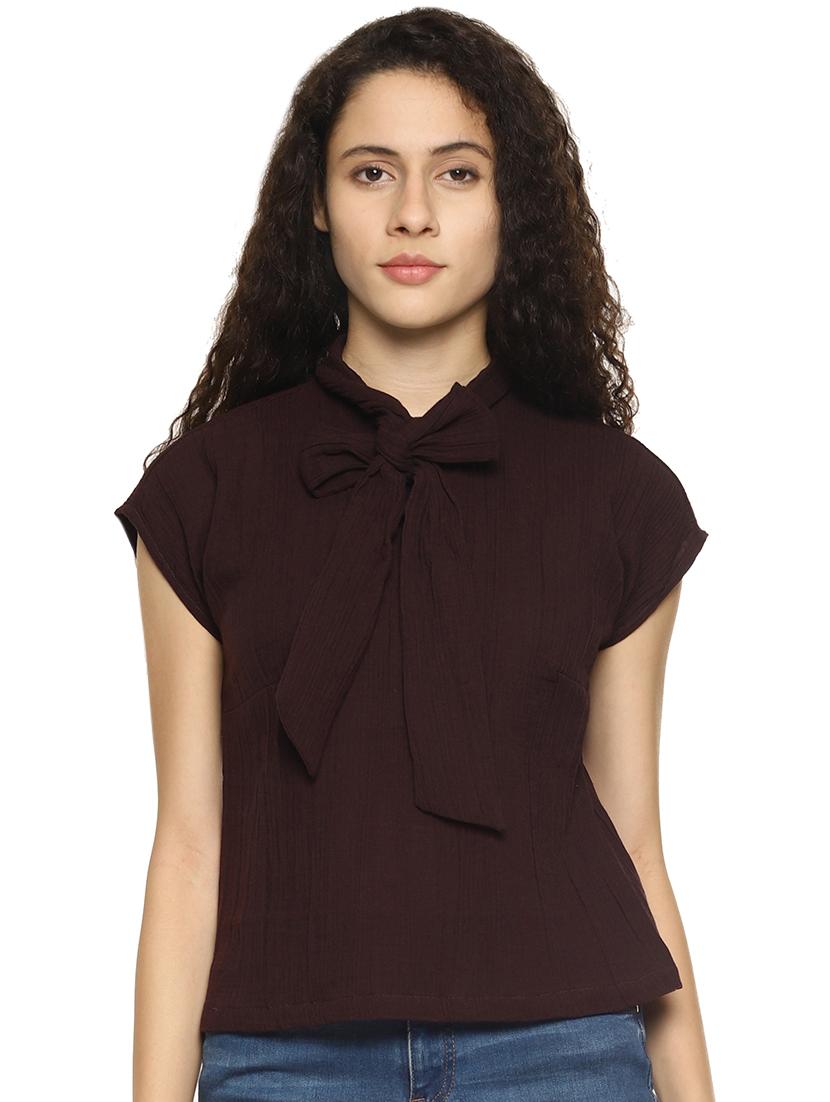 tie front dolman sleeves top - 16272952 - Zoom Image - 1