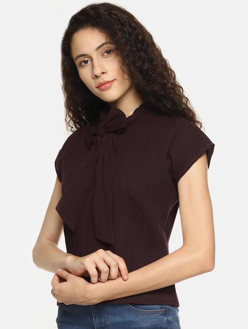 tie front dolman sleeves top - 16272952 - Zoom Image - 2