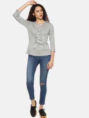 lace up full sleeved top - 16272956 - Standard Image - 4