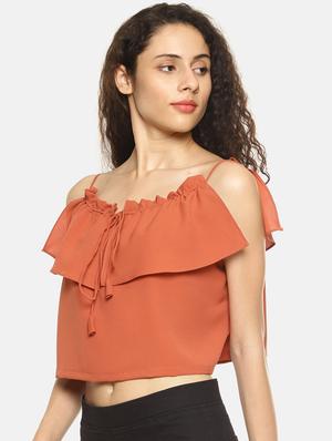 tie up layered crop top - 16272959 - Standard Image - 2