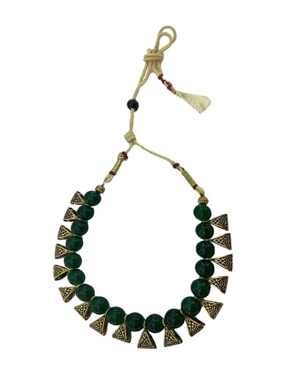 green crystal choker necklace - 16273011 - Zoom Image - 1