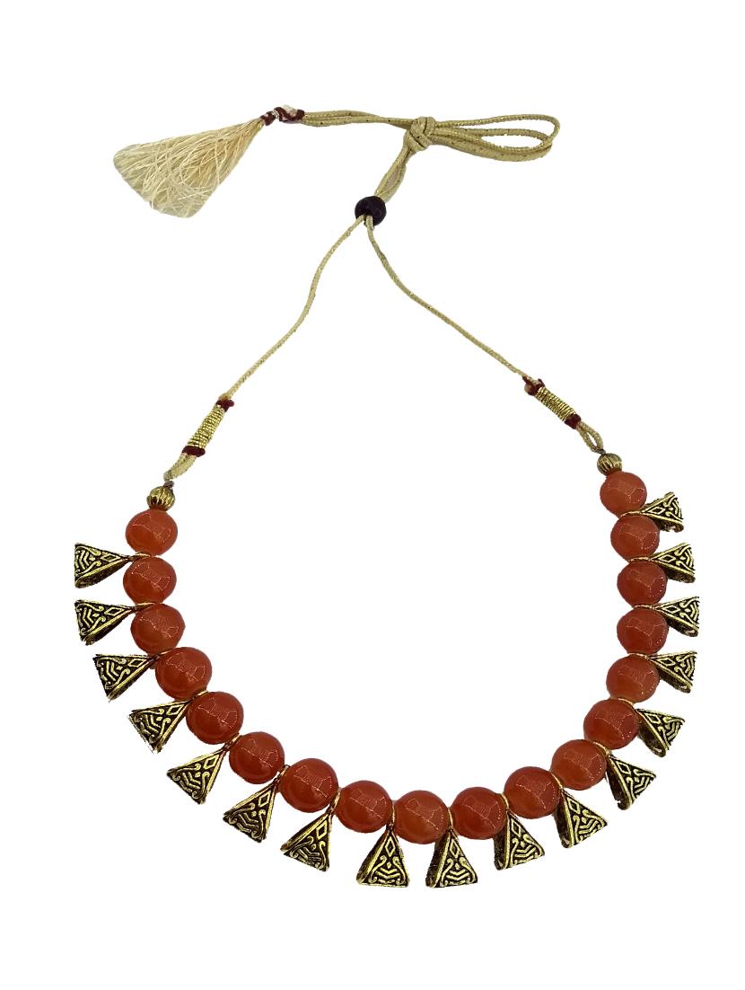 orange crystal choker necklace - 16273014 - Zoom Image - 1