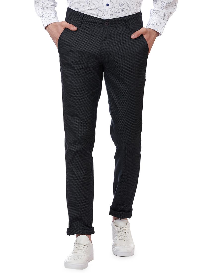 blue textured chinos - 16273055 - Zoom Image - 1