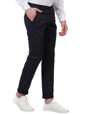 blue solid chinos - 16273058 - Standard Image - 2