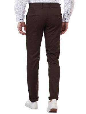 brown solid chinos - 16273059 - Standard Image - 3