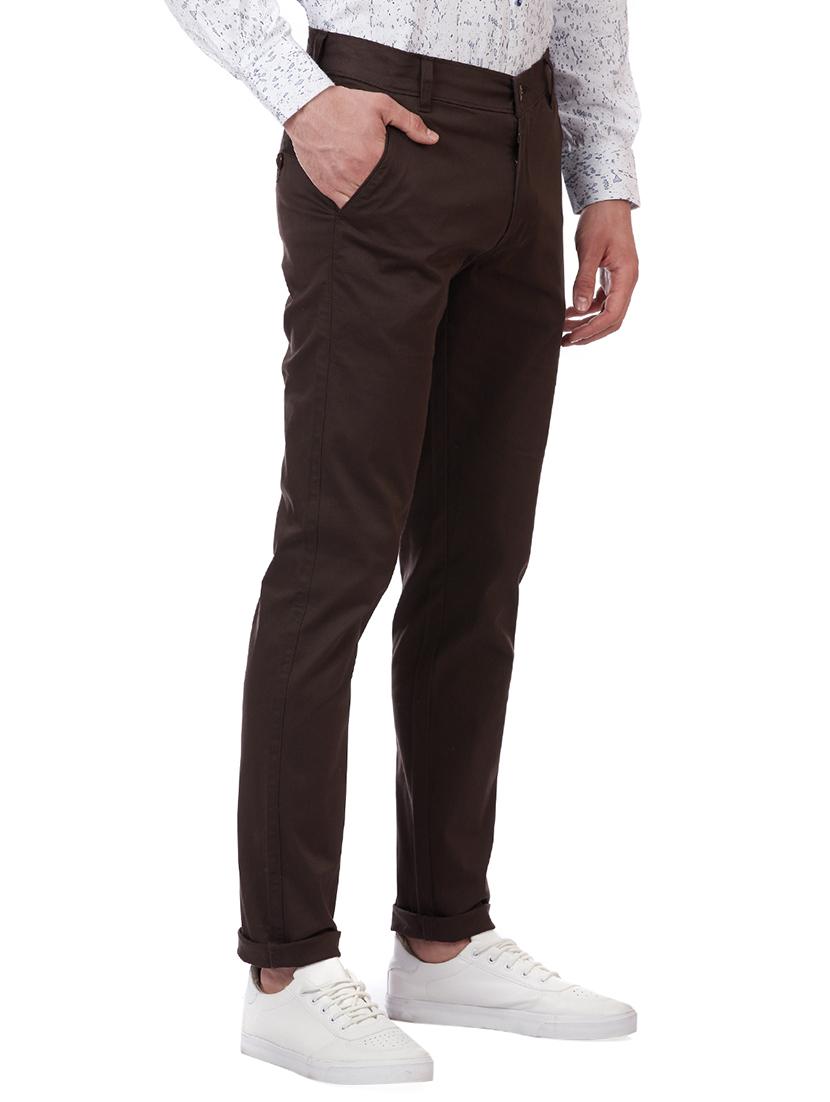 brown solid chinos - 16273059 - Zoom Image - 2