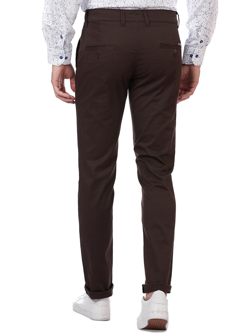 brown solid chinos - 16273059 - Zoom Image - 3