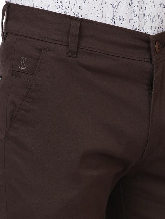 brown solid chinos - 16273059 - Zoom Image - 5
