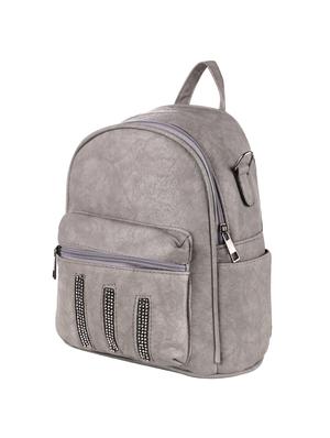 grey leatherette (pu) regular backpack - 16273544 - Standard Image - 4