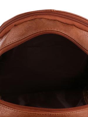 brown leatherette (pu) regular backpack - 16273553 - Standard Image - 3