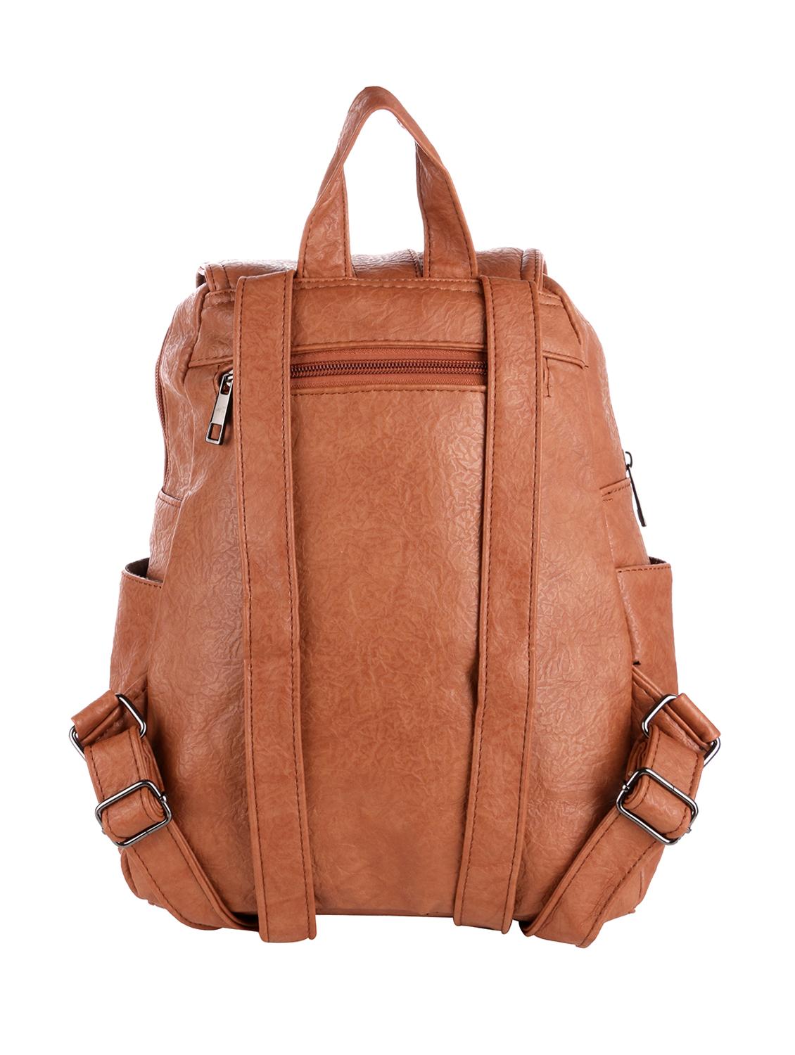 brown leatherette (pu) regular backpack - 16273553 - Zoom Image - 2