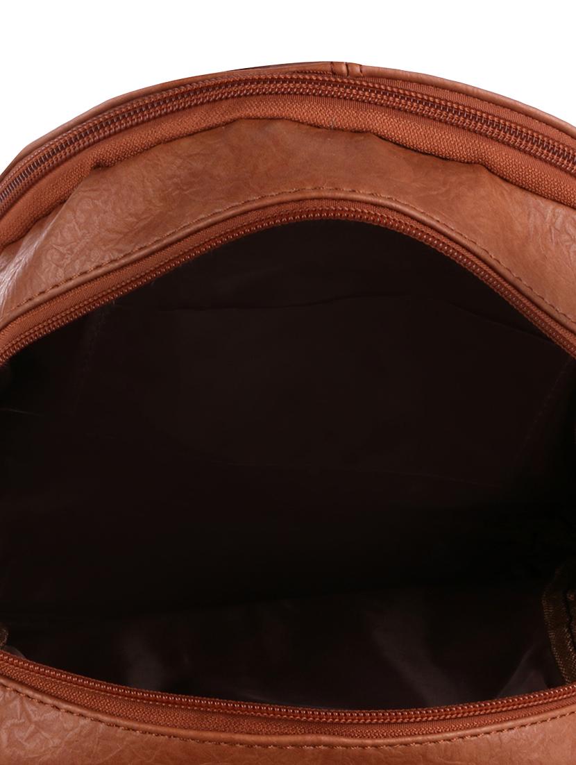 brown leatherette (pu) regular backpack - 16273553 - Zoom Image - 3