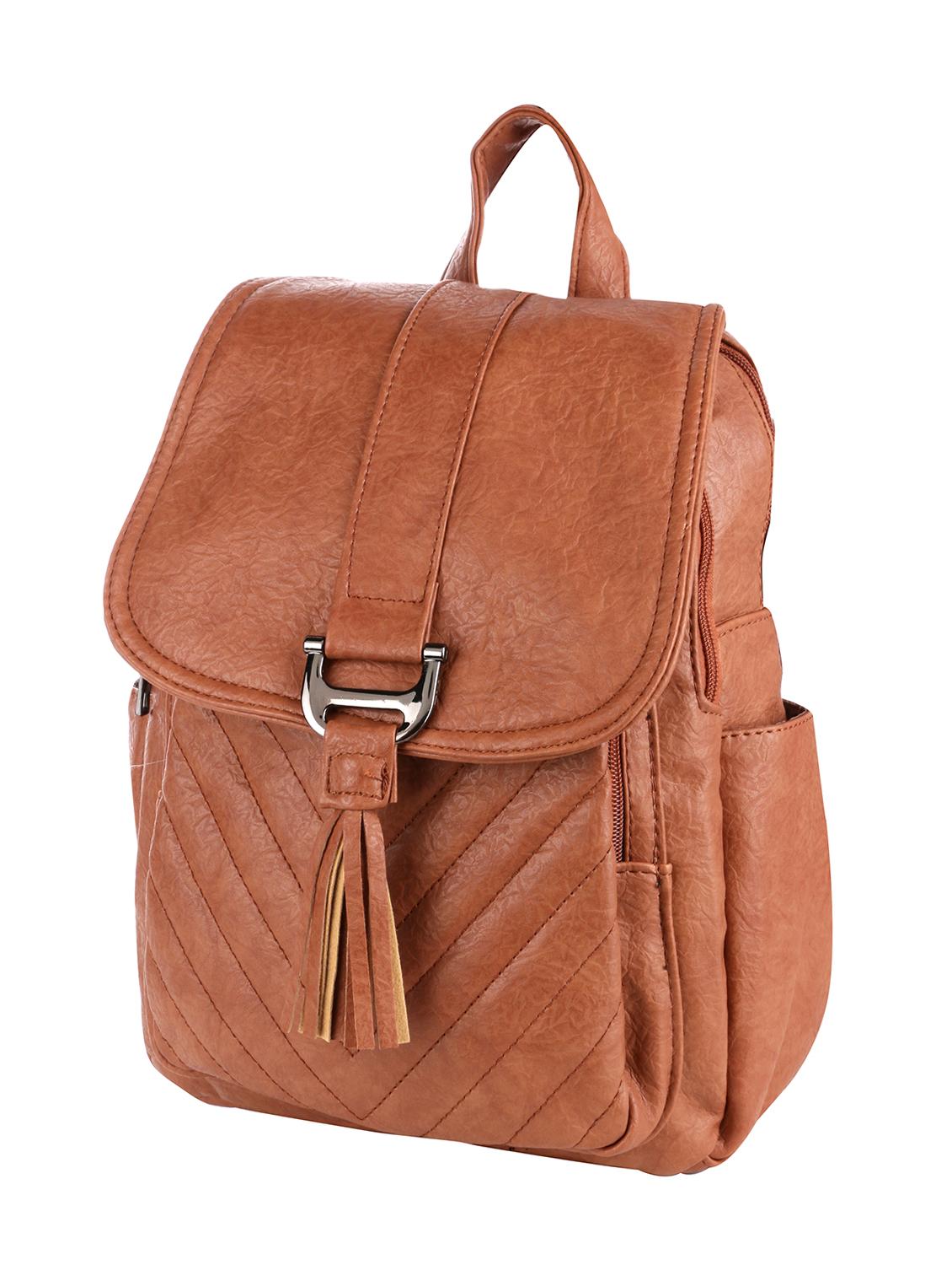 brown leatherette (pu) regular backpack - 16273553 - Zoom Image - 4