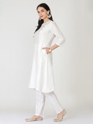 solid kurta pant set - 16273875 - Standard Image - 2