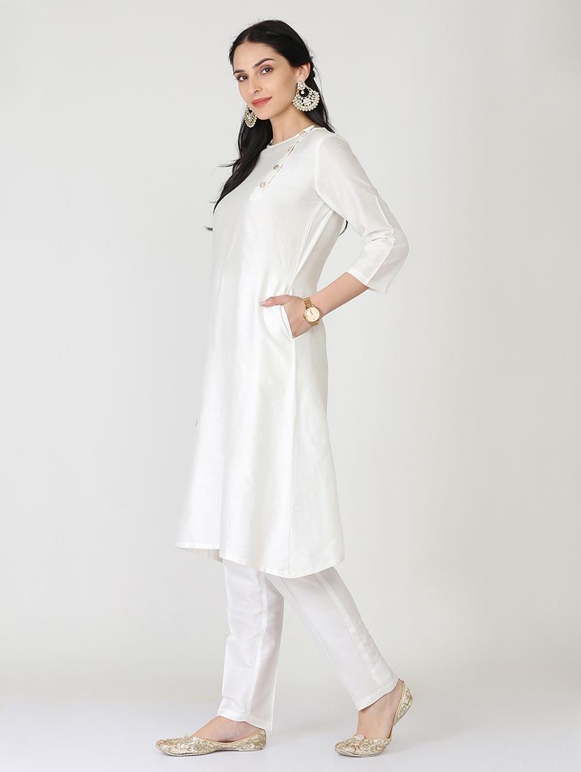 solid kurta pant set - 16273875 - Zoom Image - 2