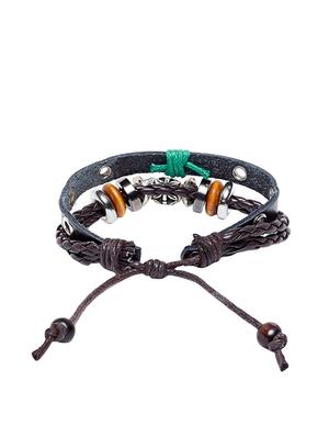 brown leather bracelet - 16274133 - Standard Image - 2