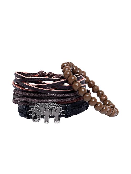 brown leather bracelet - 16274137 - Standard Image - 1