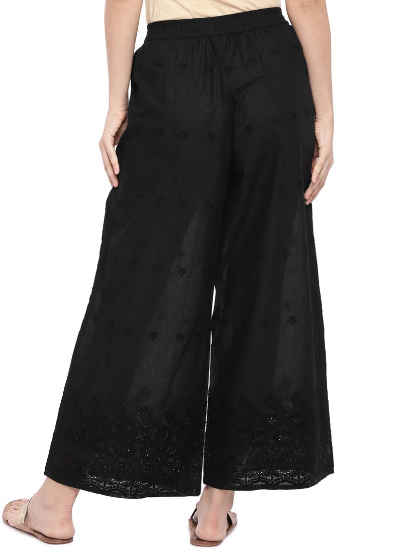 chikankari flared palazzo - 16274180 - Zoom Image - 3