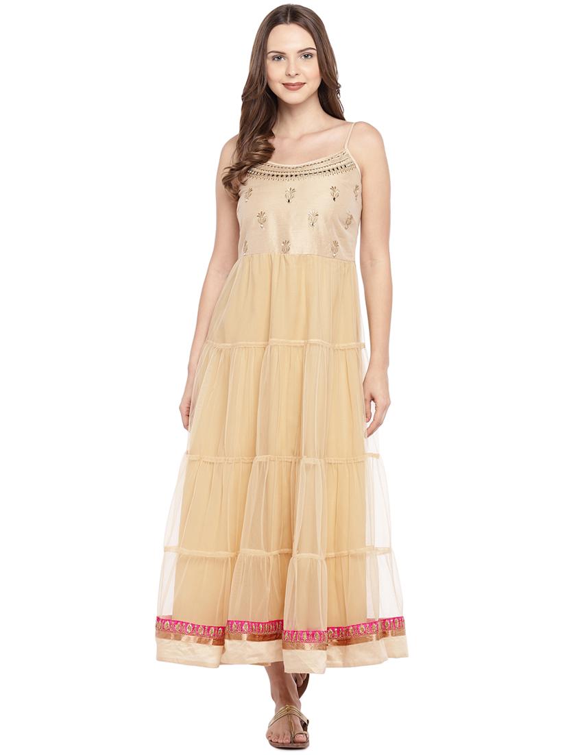 embroidered fit & flare ethnic dress - 16274240 - Zoom Image - 1
