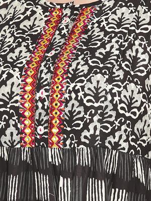printed empire line ethnic dress - 16274243 - Standard Image - 4