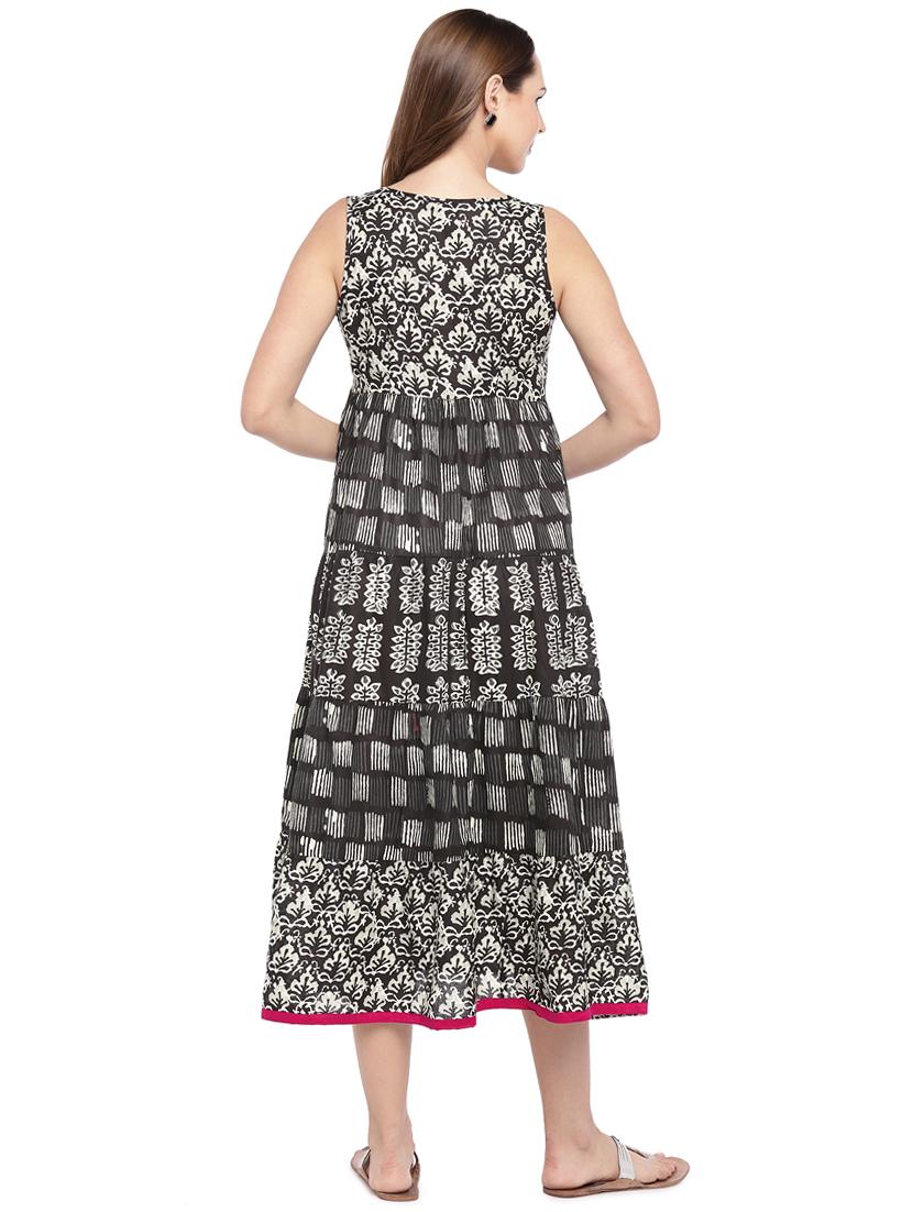 printed empire line ethnic dress - 16274243 - Zoom Image - 3