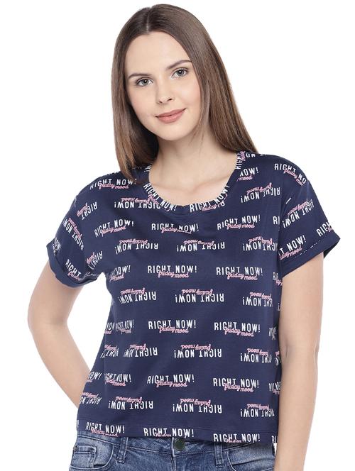 quirky text boxy tee - 16274265 - Standard Image - 1