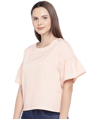ruffle detail solid top - 16274294 - Standard Image - 2