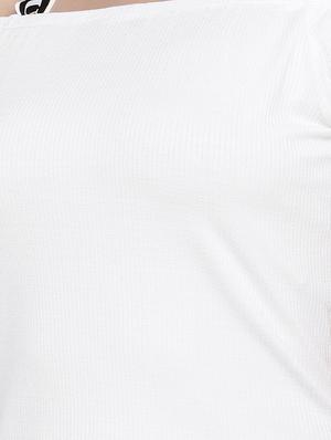 cold shoulder solid top - 16274299 - Standard Image - 5