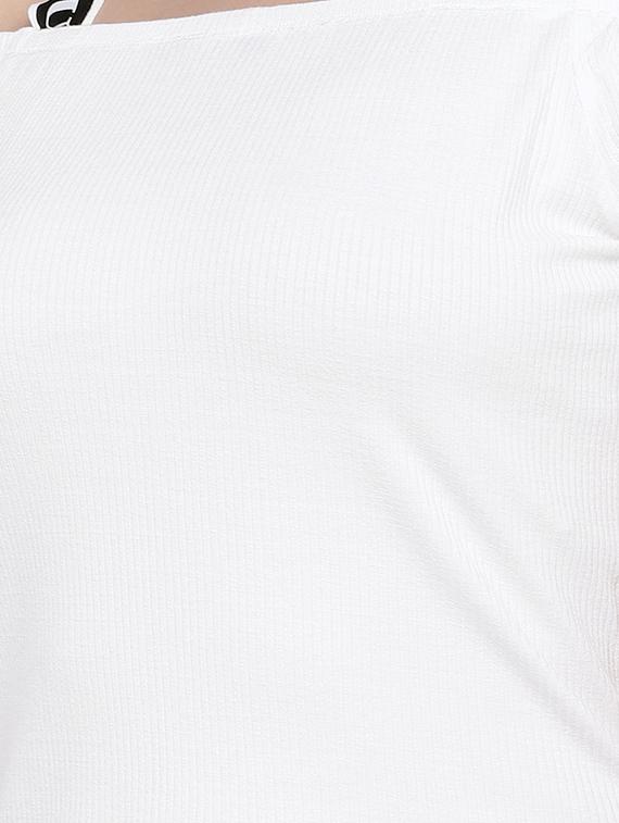 cold shoulder solid top - 16274299 - Zoom Image - 5