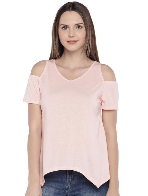 cold shoulder asymmetric top - 16274322 - Standard Image - 1