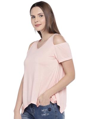 cold shoulder asymmetric top - 16274322 - Standard Image - 2