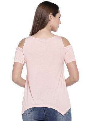 cold shoulder asymmetric top - 16274322 - Standard Image - 3