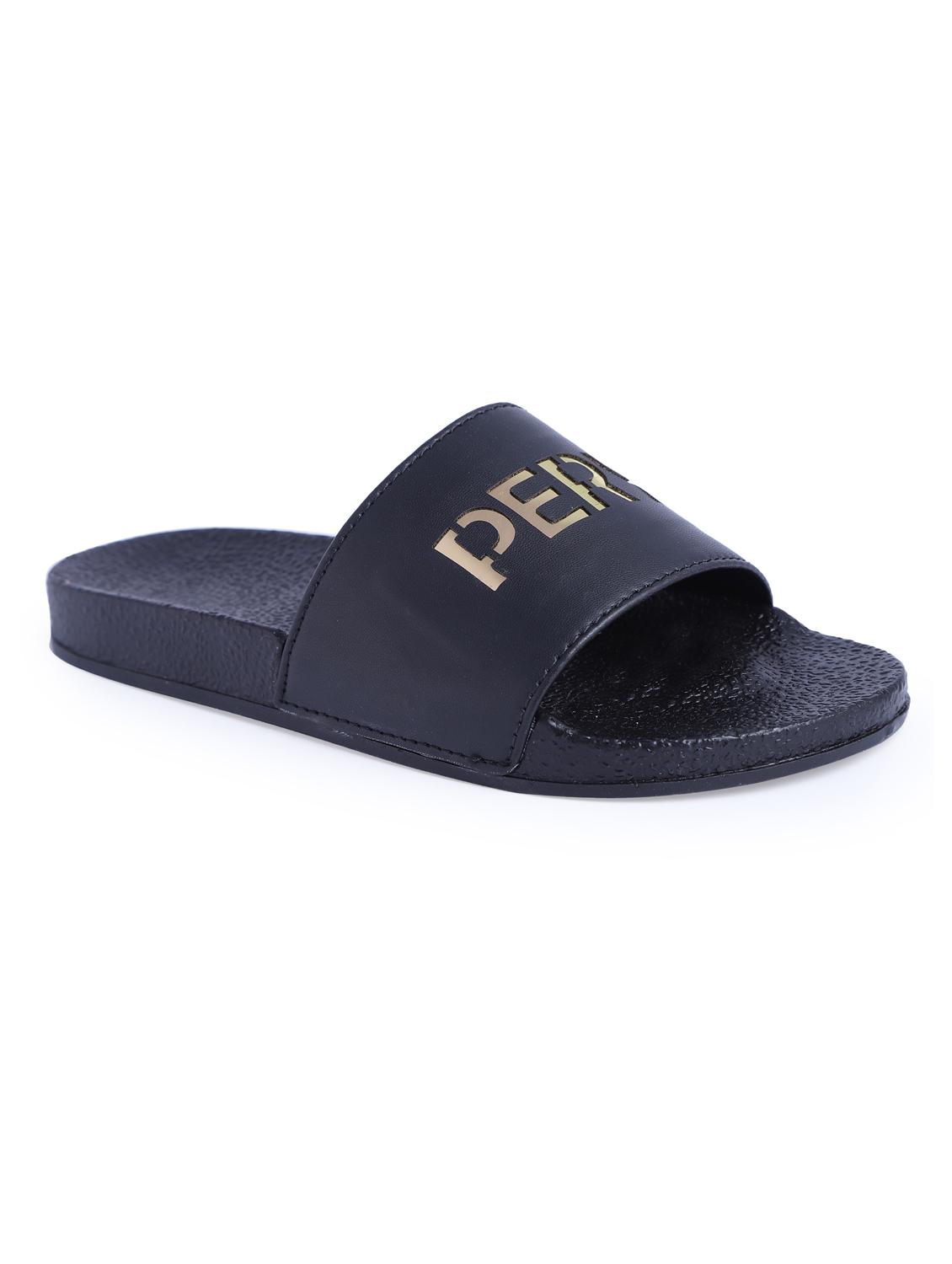 black rubber slip on flip flops - 16274447 - Zoom Image - 1