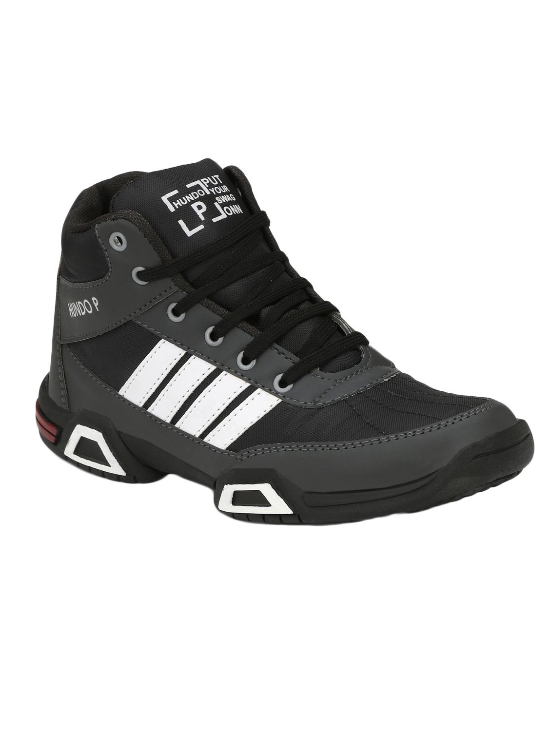 grey leatherette lace up sport shoes - 16274474 - Zoom Image - 1