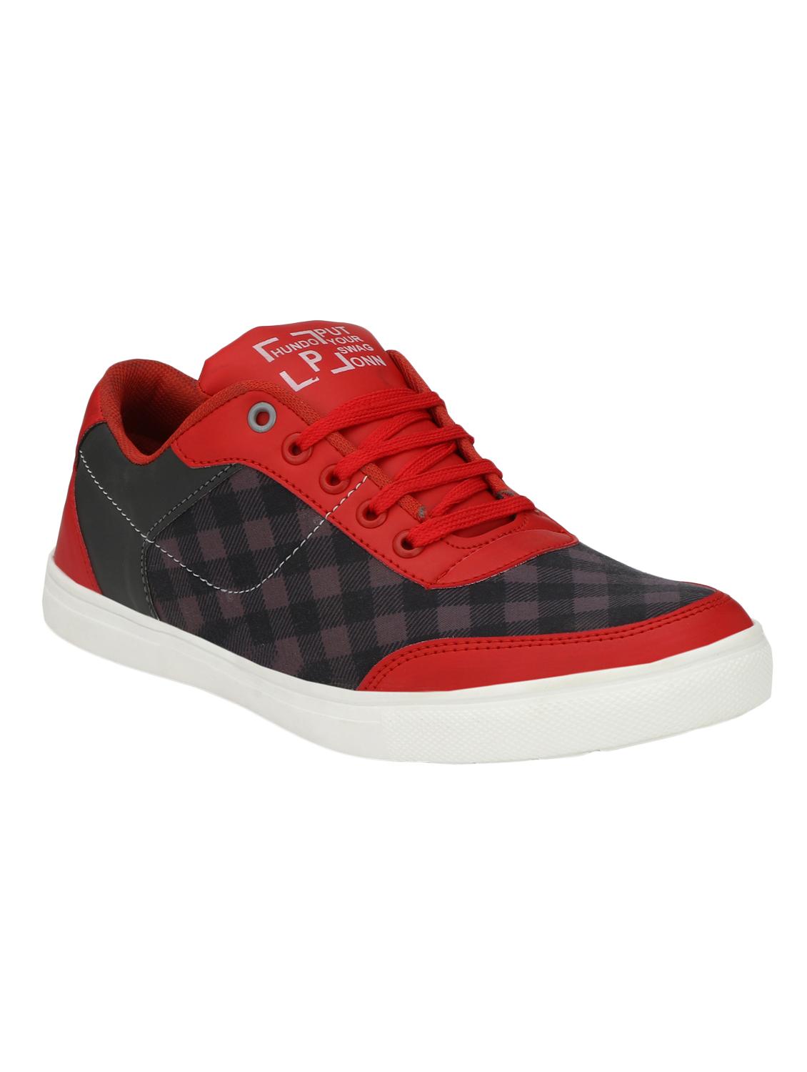 red canvas lace up sneakers - 16274495 - Zoom Image - 1