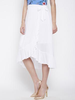 ruffle detail wrap skirt - 16274549 - Standard Image - 2