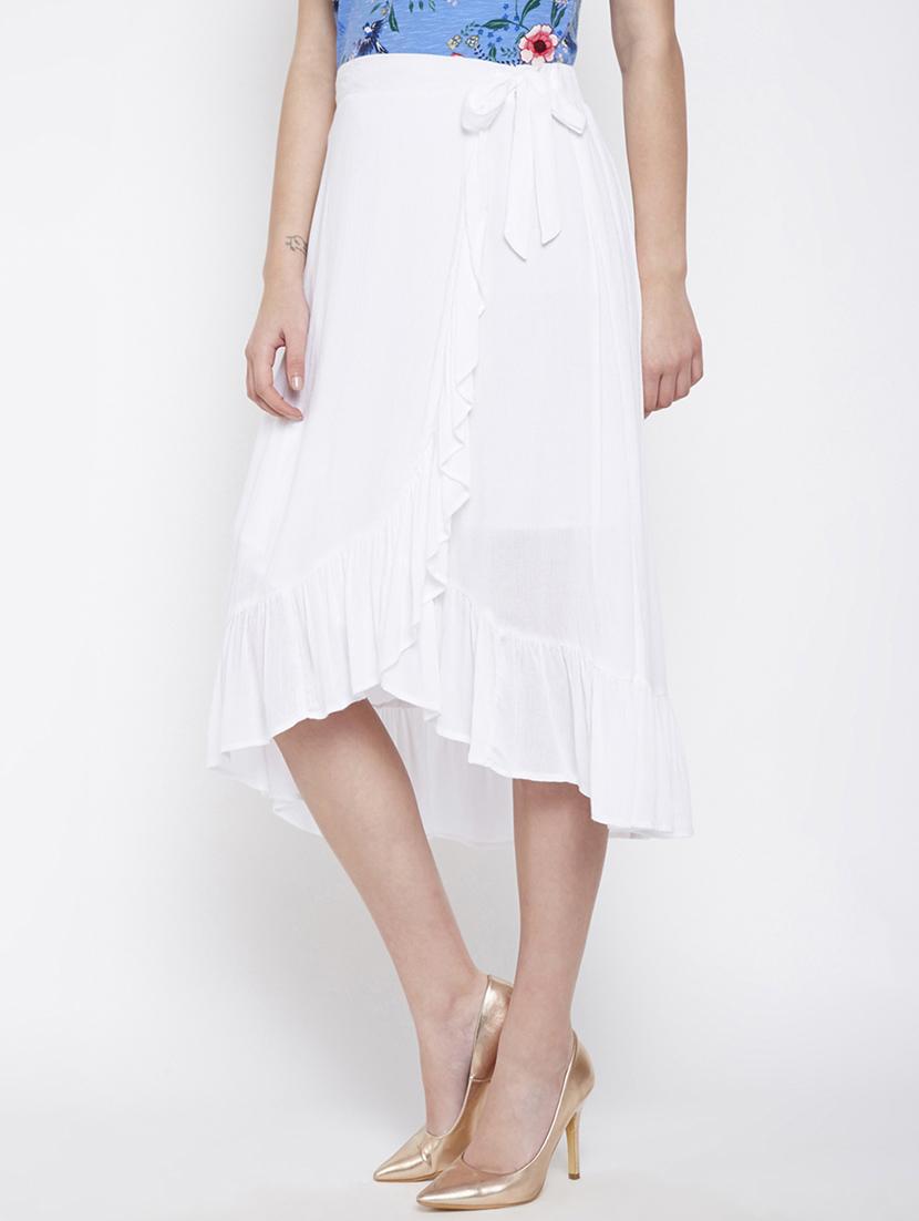 ruffle detail wrap skirt - 16274549 - Zoom Image - 2