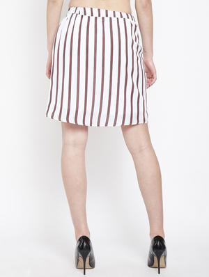 button up striped a-line skirt - 16274553 - Standard Image - 3
