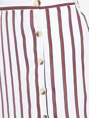button up striped a-line skirt - 16274553 - Standard Image - 4