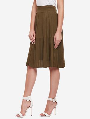 smocked waist a-line skirt - 16274559 - Standard Image - 2