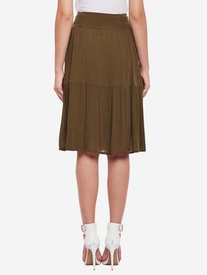 smocked waist a-line skirt - 16274559 - Standard Image - 3