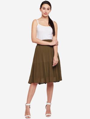 smocked waist a-line skirt - 16274559 - Standard Image - 4