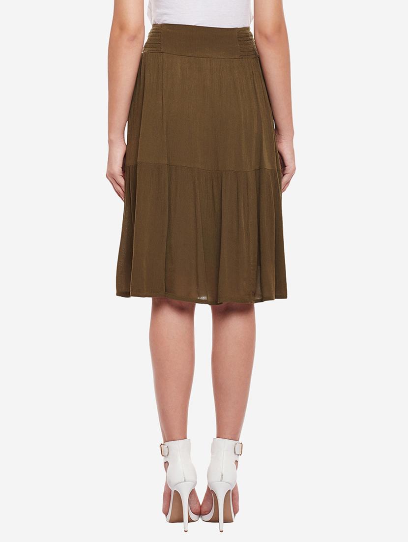 smocked waist a-line skirt - 16274559 - Zoom Image - 3