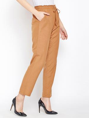 ankle length drawstring trouser - 16274564 - Standard Image - 2