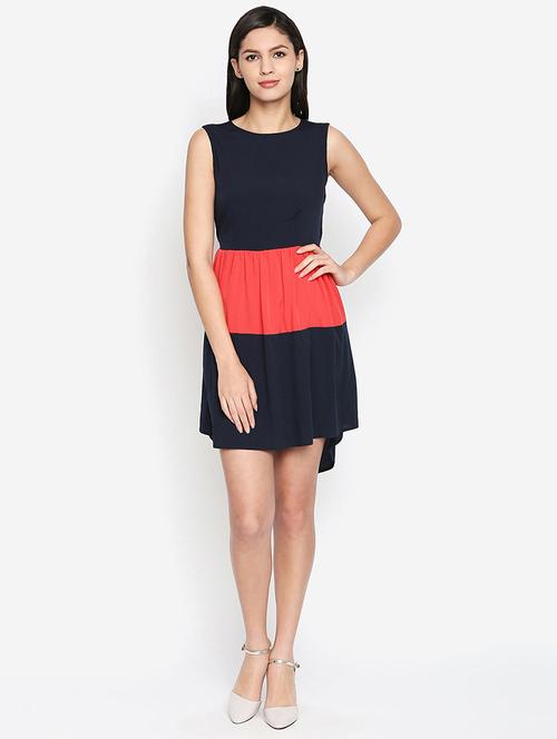 color block high low dress - 16274742 - Very Small Image - 1