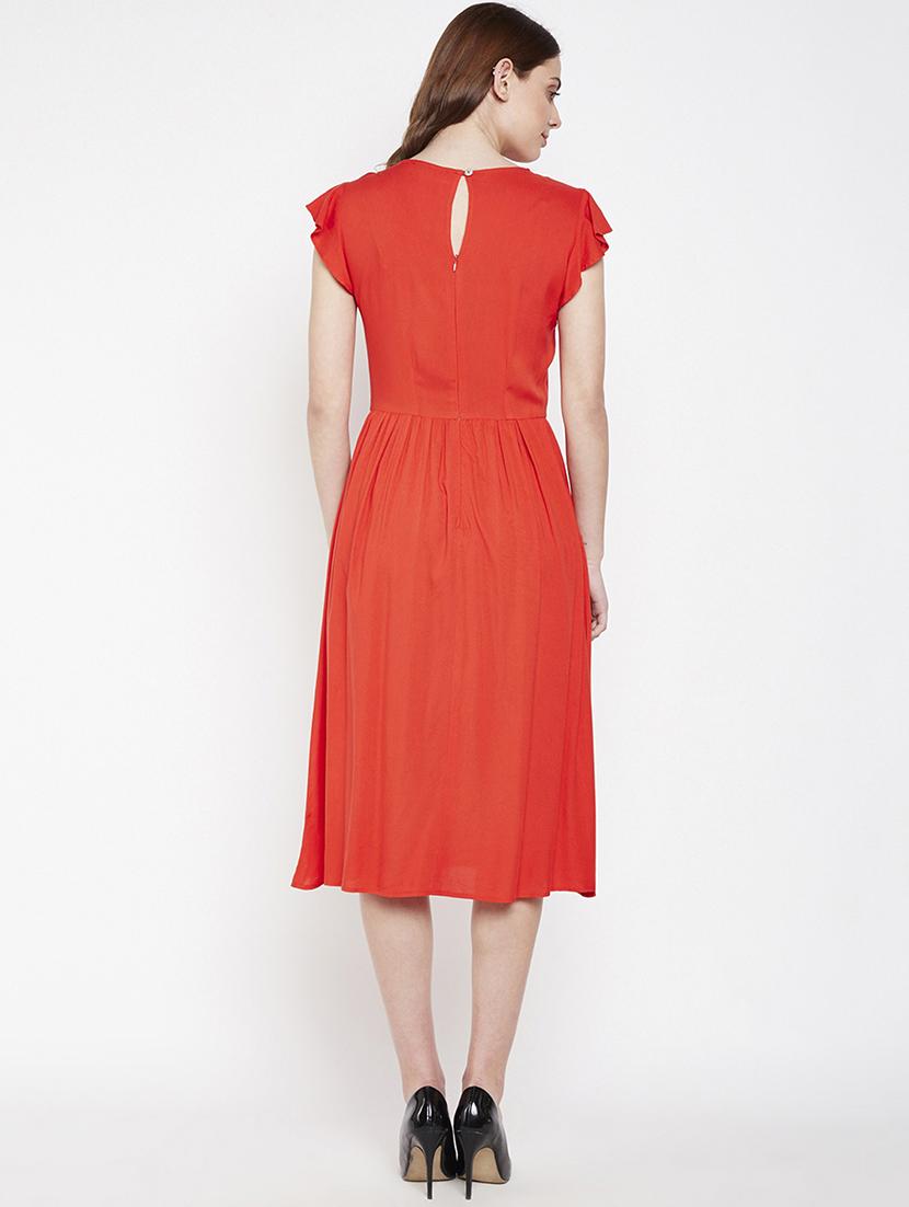 ruffle sleeved flared dress - 16274760 - Zoom Image - 3